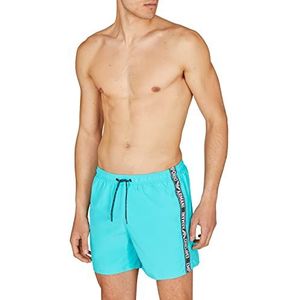 Emporio Armani Swimwear Heren Emporio Armani Denim Tape Boxer Short Swim Trunks, 48, turquoise