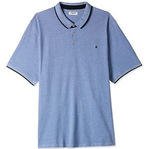 Jack & Jones Plus Heren Jjepaulos Polo Ss + Fit T-shirt, Bright Cobalt/Detail:ps, 6XL