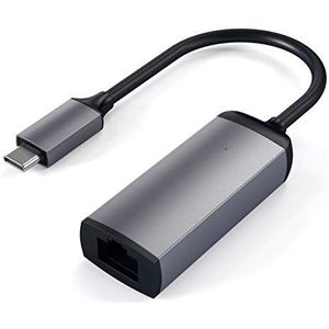 SATECHI Aluminium Type-C Gigabit Ethernet Adapter - Voor M2/ M1 Macbook Pro/Air, M2/ M1 iPad Pro/Air, M2 Mac Mini, iMac M1 (Spacegrijs)