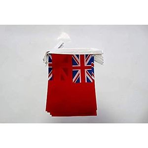 AZ FLAG - Vlagslinger Groot-Brittannië Red Ensign - 6 meter met 20 vlaggetjesslinger marine VK - Royal Navy 21 x 14 cm - Kleine vlaggen van 100% polyester - 60 g