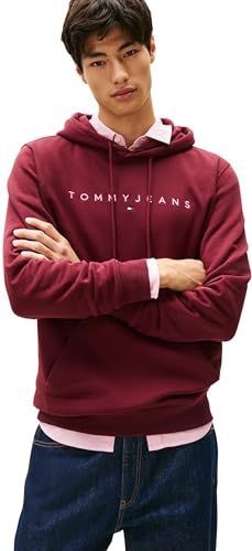 Tommy Jeans, Heren, Sweatshirts & Hoodies, Rood, Maat: XS Katoen,