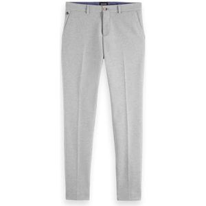 Scotch & Soda - Mott - Chino Broek - Lichtgrijs - Tailored Jersey Yarn-Dyed