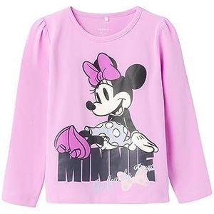 NAME IT Nmfnemiri Minnie Ls Top Noos Wdi shirt met lange mouwen voor meisjes, Violet Tule, 104 cm