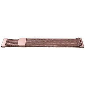 SYSTEM-S Armband 22 mm Milanees van metaal voor Huawei Watch smartwatch in roze, metallic/roze, Eine Grösse