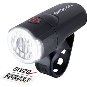 SIGMA - Aura 30 | Led-fietslamp 30 lux | StVZO-goedgekeurd, voorlicht op batterijen | Kleur: Zwart