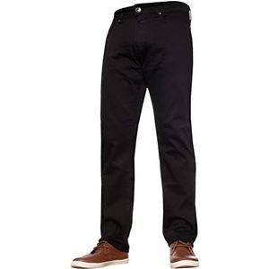 Enzo Mens KZ127 rechte pijp jeans, zwart W44/L30(maat 44S), Zwart, 44W / 30L