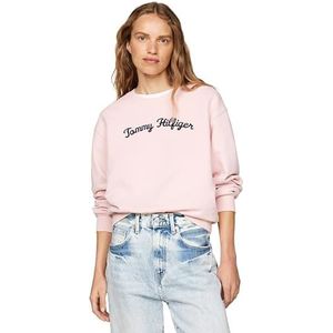 Tommy Hilfiger Dames Mdrn Reg Script Sweatshirt Pullover, Delicate Roze, 3XL grote maten