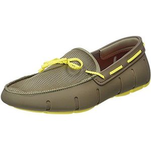 SWIMS Heren gevlochten lace loafer mocassin, Kaki geel, 44 EU