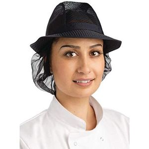 A654-L Trilby Hoed met Snood, Marineblauw