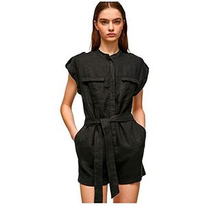 Pepe Jeans Dames Alina Jumpsuit, Zwart, XS, Zwart, XS