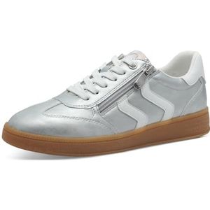 Casual - Vrijetijdsschoen - Zilverkleur/wit - Metallic - Vetersluiting