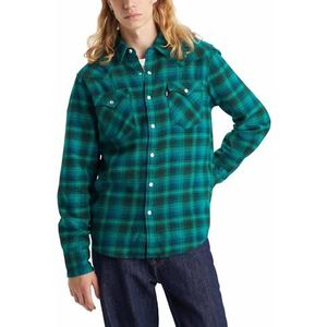 Levi's heren shirt Barstow Western Standard, Ric Plaid Sporting Green, XS