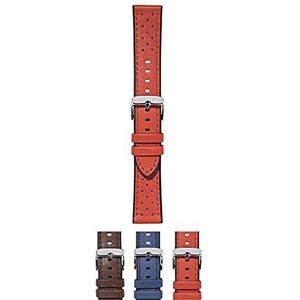 Morellato Unisex Watch strap, Sport Collection, mod. Flyboard, gemaakt van echt kalfskin leer en rubber - A01X5121712, rood, 22mm, Band
