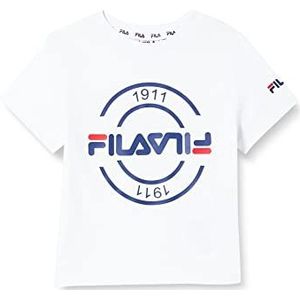 FILA Unisex kinderen SALAMIS Graphic Logo T-Shirt, helder wit, 86/92, wit (bright white)
