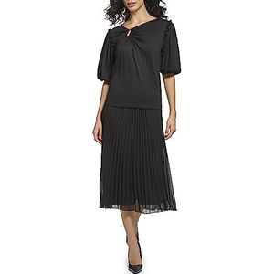 DKNY Dames korte mouw NK Hardware Top, zwart, XXS, zwart, XXS