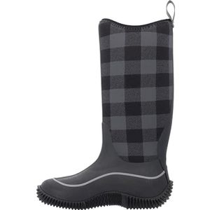 Muck Boots Dames Hale regenlaars, zwart/grijs plaid, 3 UK, Zwart Grijs Plaid, 36 EU