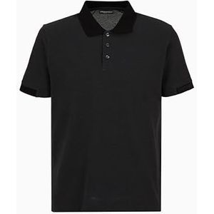 EMPORIO ARMANI Man borduurwerk Logo Polo Beachwear Zwart S, Zwart, S