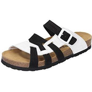 Dr. Brinkmann Dames 700885 slippers, zwart/wit., 43 EU
