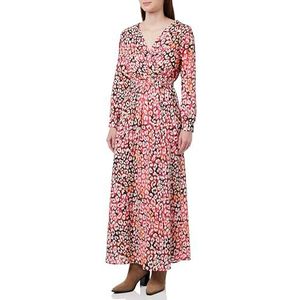 NAEMI Dames maxi-jurk met luipaardprint 19227148-NA01, roze meerkleurig, S, roze, meerkleurig, S