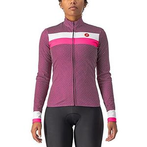 Castelli Volare LS jersey sweatshirt voor dames, Cyclamen/wit-roze fluo, XL