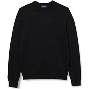 Hackett London Herringbone JCQD Crew Pullover Sweater, CHRC/Black, M