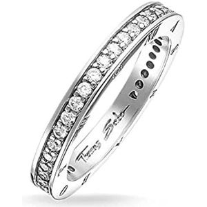 THOMAS SABO TR1700-051-14-56 Damesring 925 Zilver Zirkonia Wit Maat 56 (17.8), Zilver, Zirkonia