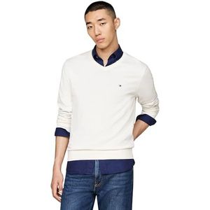 Pullovers - Ivory - 100% Katoen - V-hals met Lange Mouwen