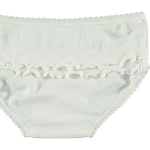 BABIDU Meisjesslip van 100% katoen, zachte en ademende stof met ruches aan de achterkant, elegant, comfortabel ondergoed voor meisjes en jongeren van 0 tot 16 jaar, onderbroek voor meisjes, Beige, 10