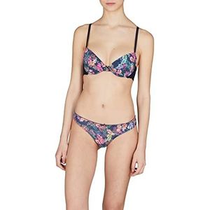 Emporio Armani Dames Vrouwen Vrouwen Daily Charme Microvezel Push Up Bra, Marine bloemenprint, 32 / B