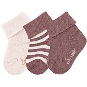 Sterntaler Baby-jongens GOTS sokken 3-delig gestreept kousen, bruin, normaal