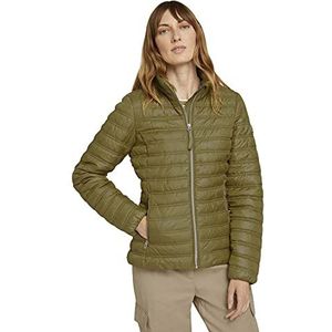 TOM TAILOR Dames Lichtgewicht gewatteerde jas van gerecycled polyester 1026519, 27505 - Wooden Moss Green, L