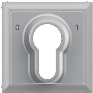 LEGRAND, SEANO afdekking voor sleutelschakelaar 0 – 1 met DIN-halve cilinder, kleur: gelakt aluminium, 765233