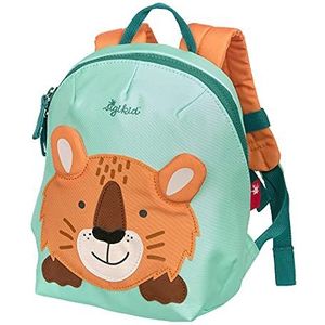 Sigikid Unisex kinderen meisjes en jongens, aanbevolen voor 2-5 jaar, bruin, 25228 mini rugzak met diermotief, blauw/tijger, 24 x 22 x 10 cm