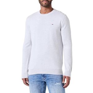 Tommy Hilfiger TJM Slim Essential Light Sweater Pullover voor heren, Zilver Grijs Htr, XS