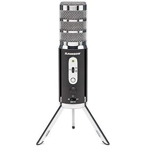 SAMSON Satellite - USB/iOS Broadcast Microphone for capturing high-definition audio on your computer, iPhone or iPad - Black, SASAT