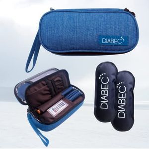DIABEC Reistas voor insuline – insuline-etui en pennen met 2 gelzakken – tas voor diabetici reizen | draagbare koeltas