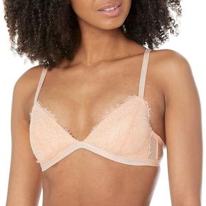 Emporio Armani Dames Dames Triangle Christmas Lace Padded BH, nude, M