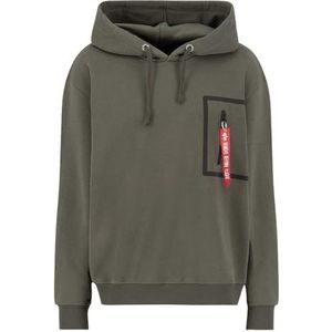 Hoodie - Dark Olive - Katoen/Polyester - Loose Fit