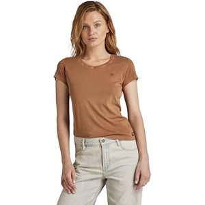 G-STAR Raw Eyben Slim Top 2.0 T-shirt voor dames, met V-hals, bruin (Toasted Coconut Gd D24533-b059-g414), XS