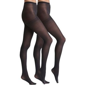 BODY TOUCH - DIM - Set van 2 Panty's - Zwart - Ondoorzichtig