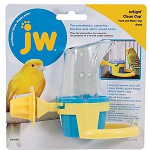 JW Clean Cup Feed of Water Bowl Kleine Parrots Budgiies Lovebirds Cockatiel Quaker