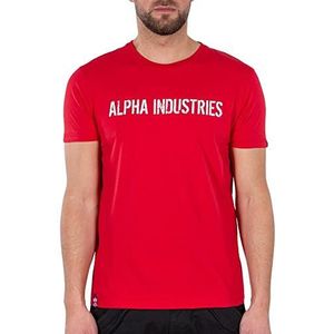 ALPHA INDUSTRIES Heren RBF Moto T shirt met korte mouwen, Speed Red/White, 3XL