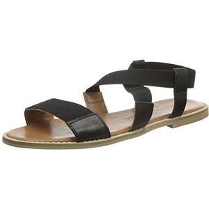 SELECTED FEMME SFSASKIA Elastic Sandal Damessandalen, Romeinse sandalen, zwart, 41 EU