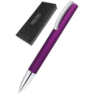 Online Draaibalpen Vision Purple met internat. Grote vulling lijndikte M (middel), schrijfkleur zwart, balpen in hoogwaardige geschenkdoos | Kleur: paars, 1 stuk (1 stuks)
