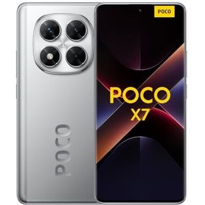 Xiaomi POCO X7 smartphone, 8+256GB, Zilver, 50MP hoofdcamera met OIS, 5110mAh batterij, IP68 (oplader niet inbegrepen)