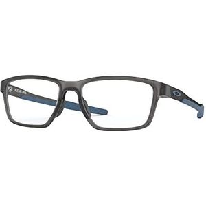 Oakley Men's OX8153 Metalink Rectangular Eyeglass Frames Non Polarized Prescription Eyewear, Satin Grey Smoke/Demo Lens, 53 mm
