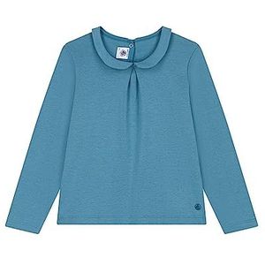 Petit Bateau T-shirt met lange mouwen voor meisjes, Blauwe plunjezak, 5 Jaren