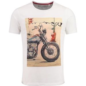 KEYLARGO Heren T-shirt MT KLSPOKES, wit (1000), S