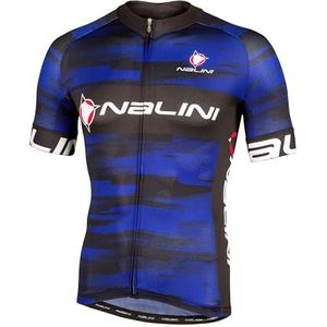 NALINI Borgo T-shirt voor heren, zwart/koningsblauw, XL