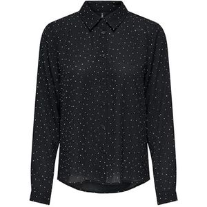 Only - Blouse Zeke - Zwart - Lange Mouw - 100% Polyester